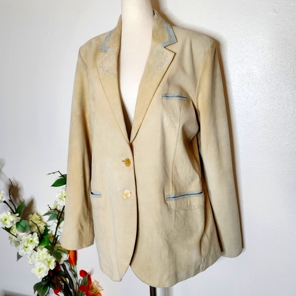 NEW Vintage Livingston Williams Lambskin Suede Women Handcraft Western Cut Coat - Picture 4 of 15